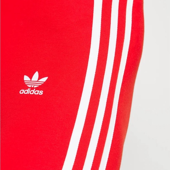 Adidas Original Stripes Compress Leggings - Red - Large - Picture 3 of 8